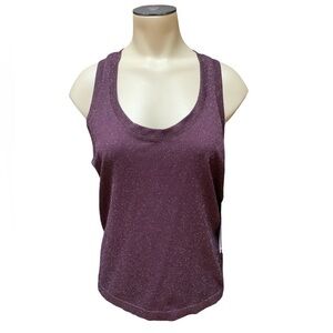 ATHLETA Momentum Seamless Tank Purple Sparkle Women’s Size M Athletic Tank